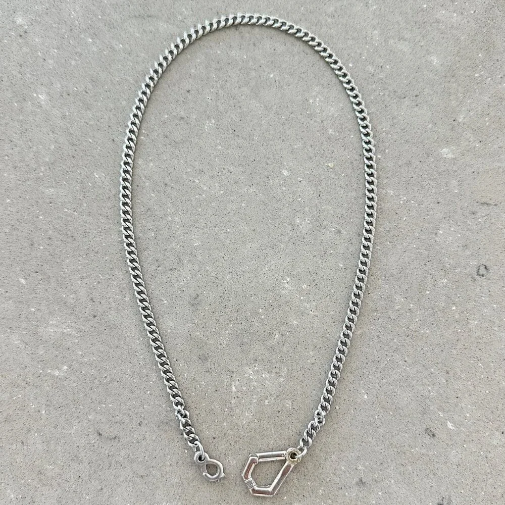 Vintage Kreisler Silver Curb Watch Chain